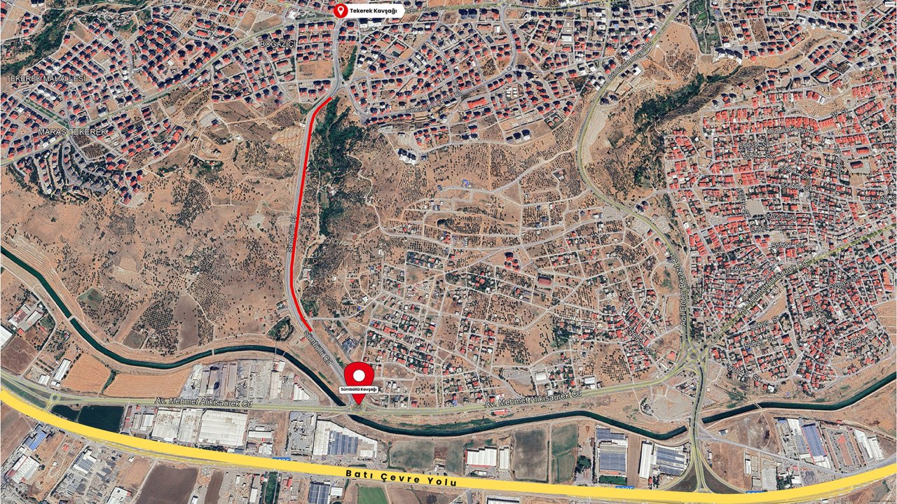 Kahramanmaraş’ta Sümbüllü Caddesi’nde son çalışmalar yapılıyor