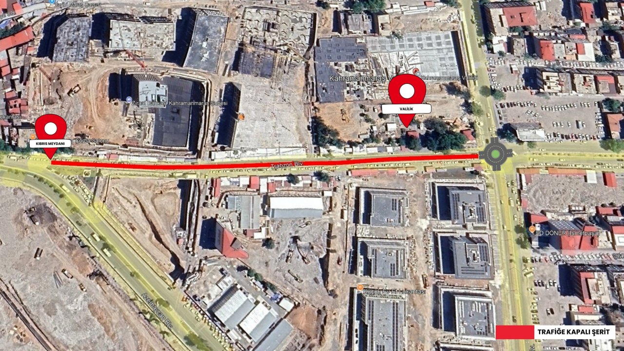 Sürücülerin Dikkatine! Trabzon Bulvarı’nda Geçici Trafik Düzenlemesi