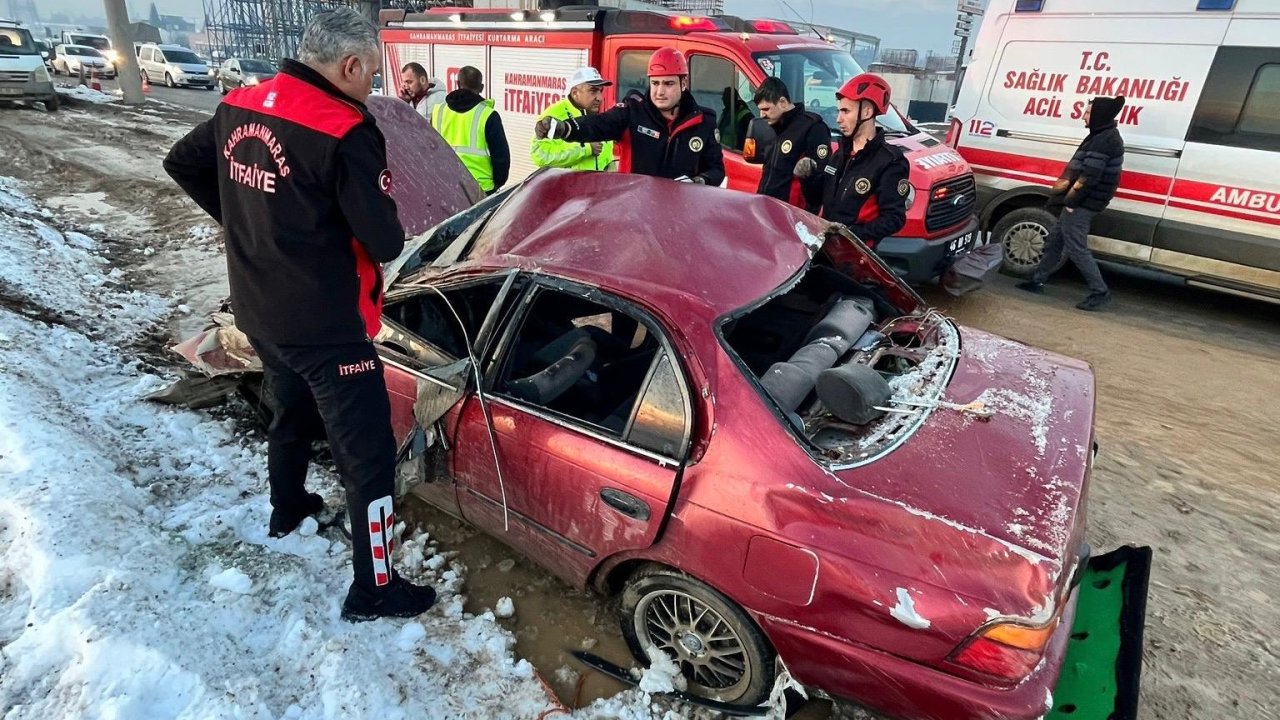 Kahramanmaraş’ta Trafik Kazası 1 Kişi Ağır Yaralandı