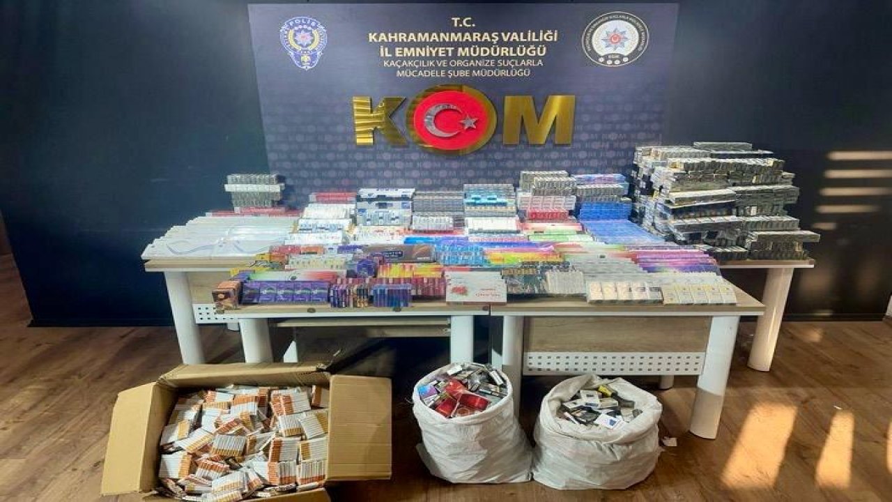 Kahramanmaraş’ta Kaçak Sigara ve Cep Telefonu Operasyonu