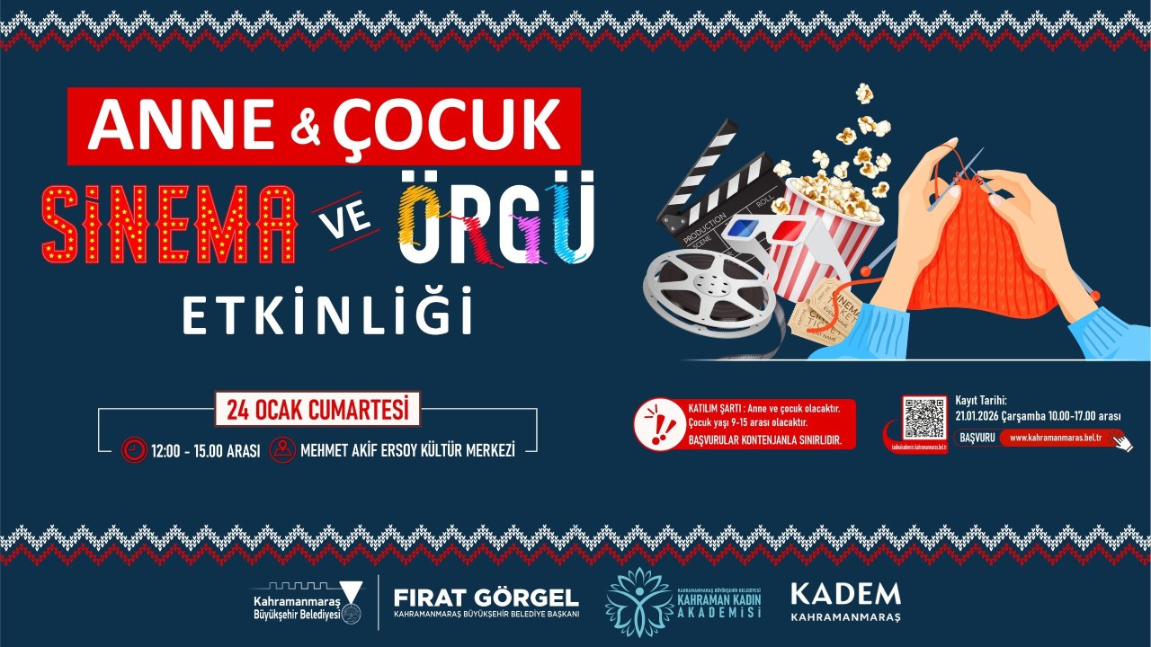 Anne ve Çocuklara Özel Sinema ve Örgü Etkinliği