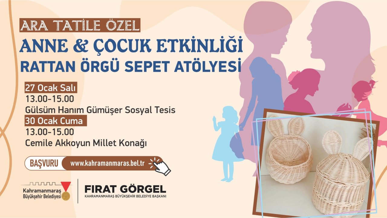 Büyükşehir’den Anne ve Çocuklara Özel Atölye
