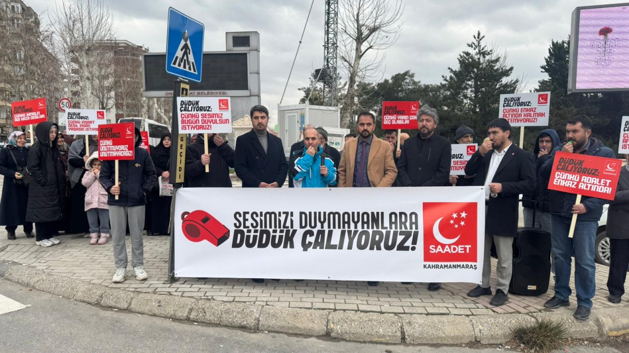 Saadet Partisi’nden 6 Şubat’ın 3. Yılında Deprem Düdüğü Eylemi