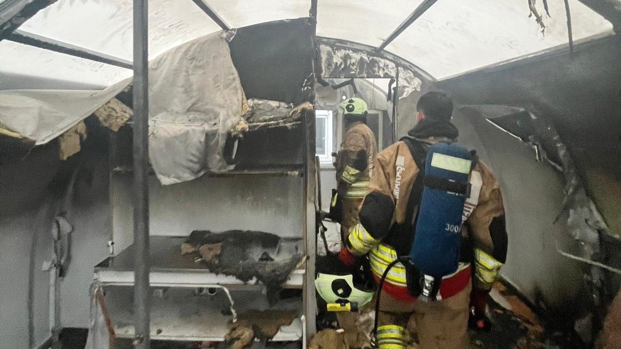 Kahramanmaraş'ta Konteyner Kentte Yangın Paniği