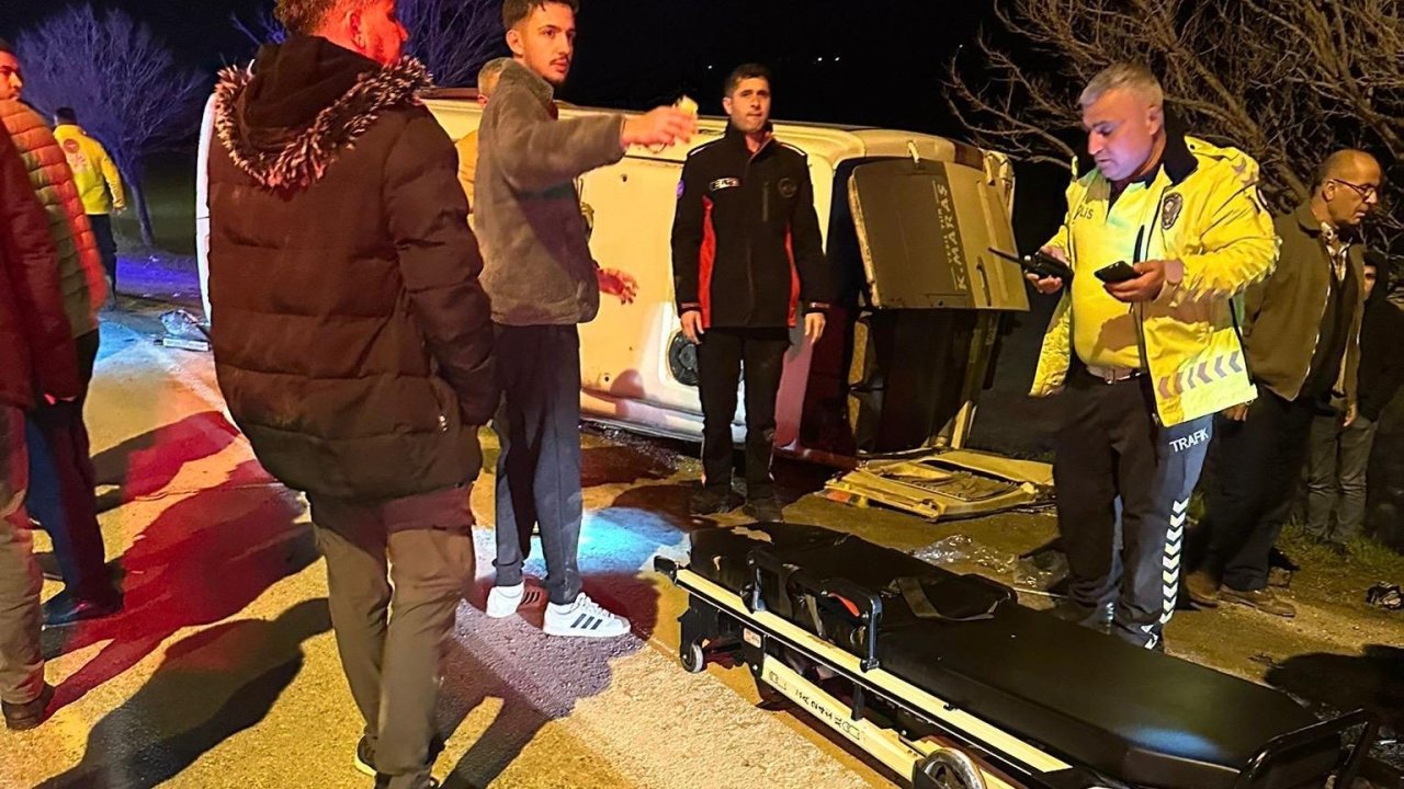 Kahramanmaraş’ta servis aracı devrildi 10 yaralı