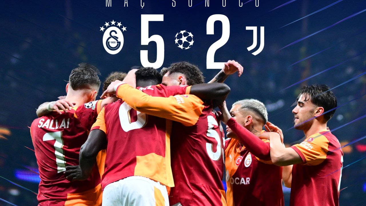 UEFA Şampiyonlar Ligi’nde Galatasaray, Juventus’u 5-2 Yendi!