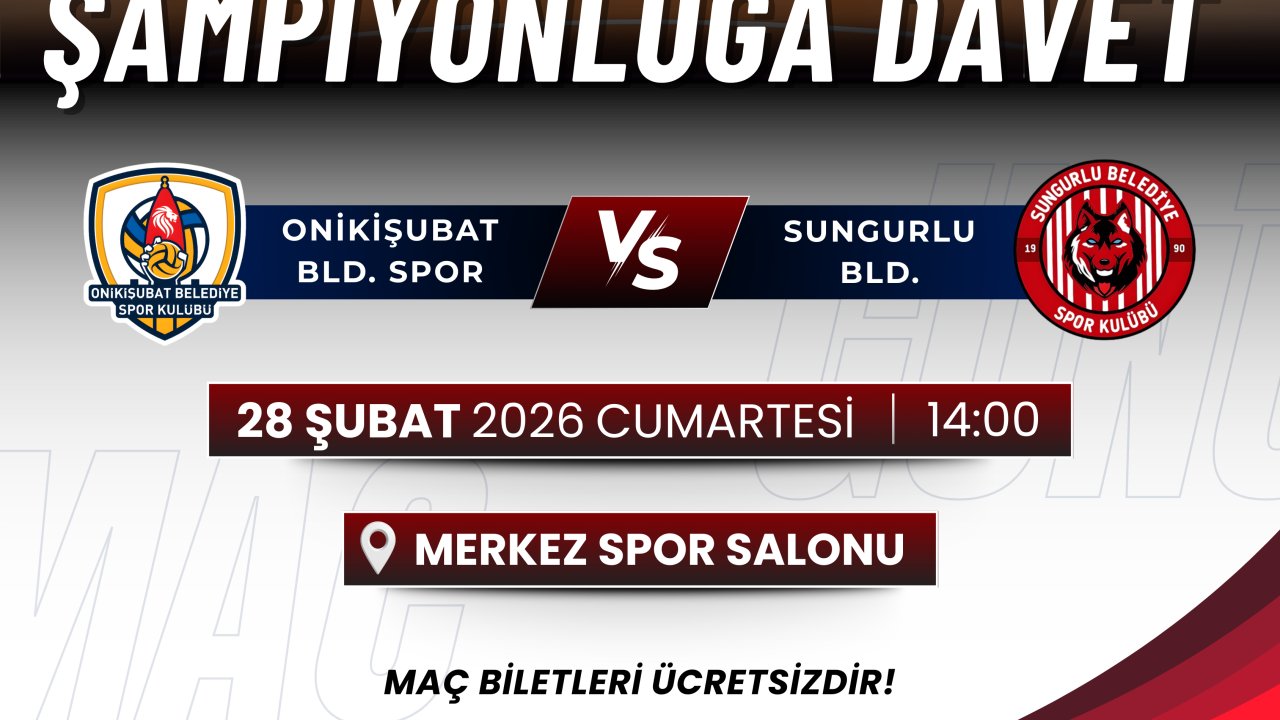 Onikişubat Belediyespor şampiyonluk maçına çıkıyor! Tüm şehir bu tarihi ana davetli