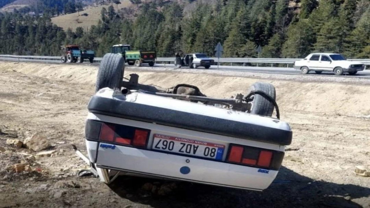 Kahramanmaraş’ta Otomobil Takla Attı 1 Kişi Yaralandı