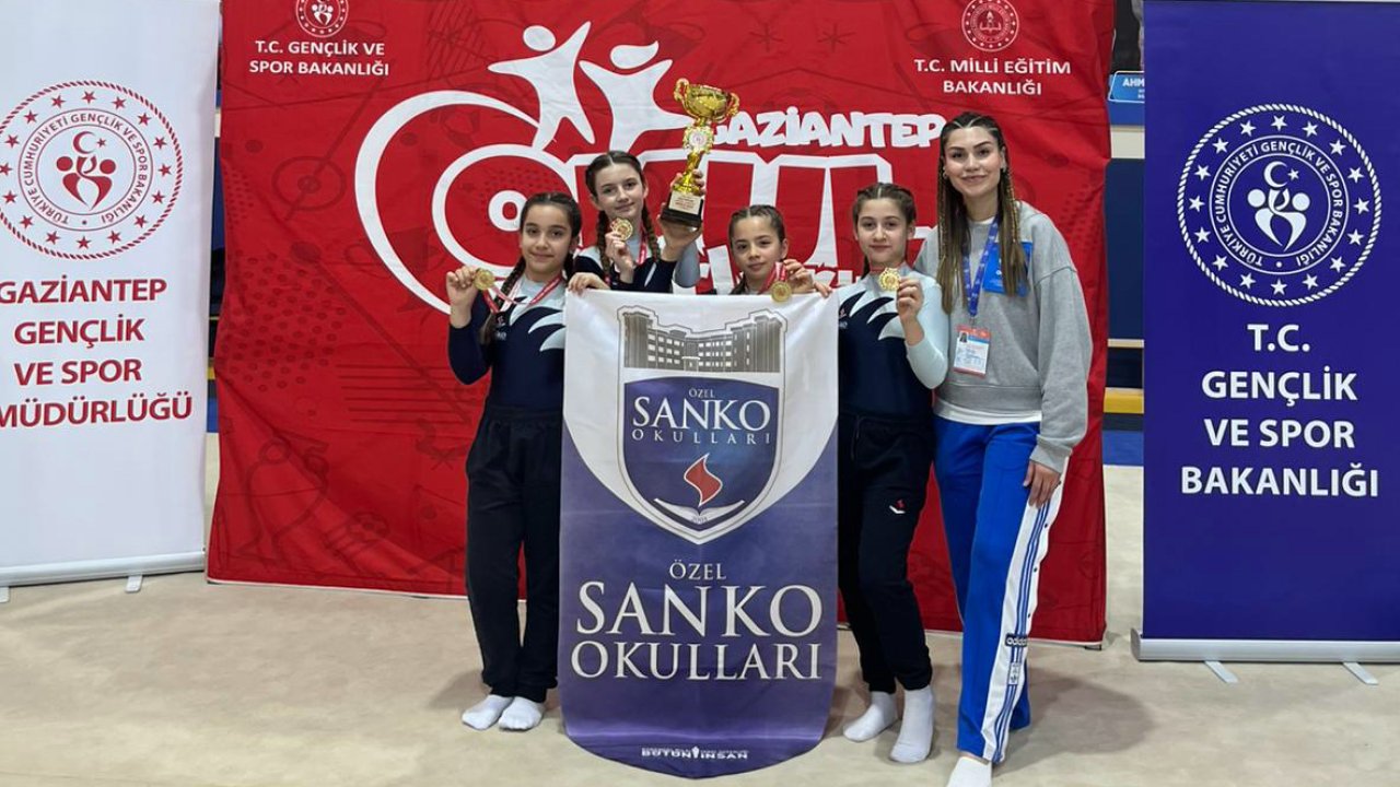 SANKO Okulları Öğrencilerinden Jimnastikte Çifte Başarı