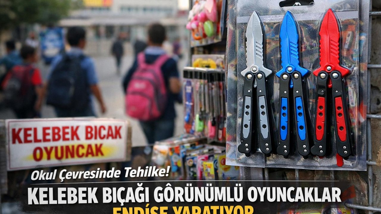 Kahramanmaraş’ta Okul Çevrelerinde Tehlike Kelebek Bıçağı Görünümlü Oyuncaklar Endişelendiriyor