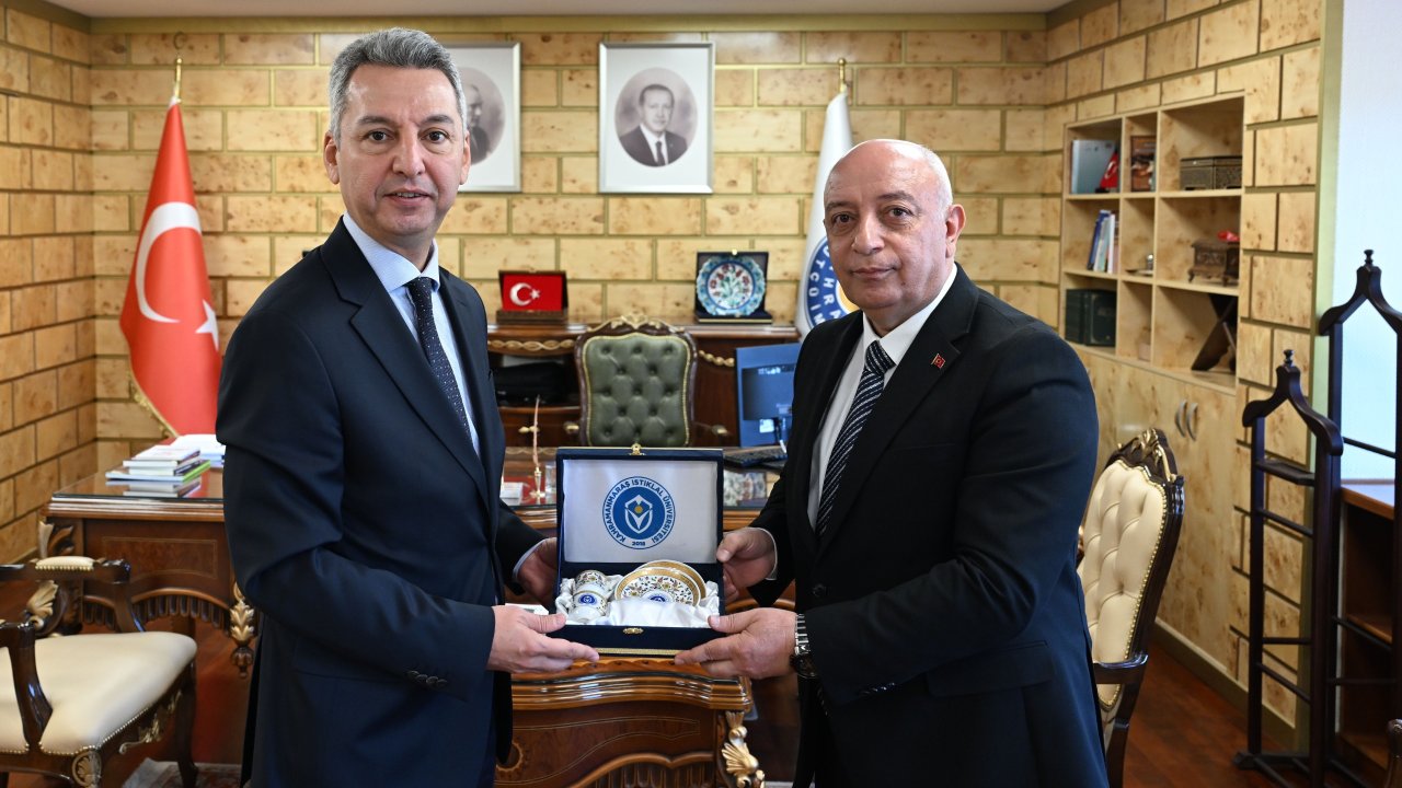 Kahramanmaraş İstiklal Üniversitesinden  KSÜ Rektörü Okumuş’a Hayırlı Olsun Ziyareti