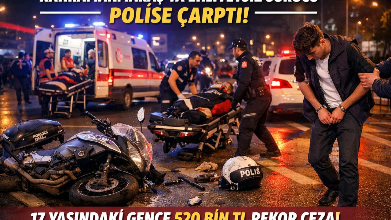 Kahramanmaraş’ta Ehliyetsiz Sürücü Dehşeti: Polise Çarpan Gence 520 Bin TL Ceza