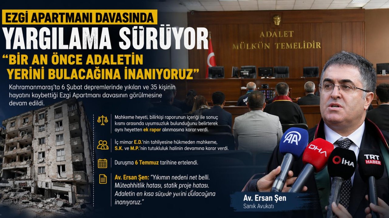 Ezgi Apartmanı davası ertelendi