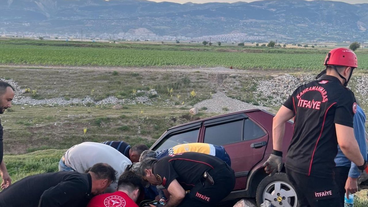 Kahramanmaraş’ta otomobil yoldan çıktı: 1 yaralı