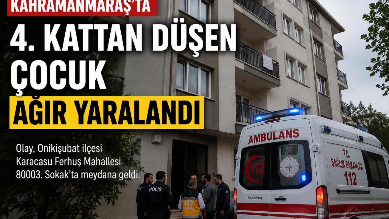 Kahramanmaraş’ta 4. Kattan Düşen Çocuk Ağır Yaralandı