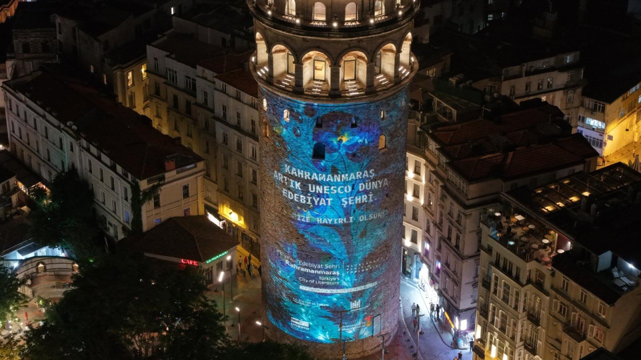 Kahramanmaraş’ın “Edebiyat” Işığı Galata Kulesi’ne Yansıdı