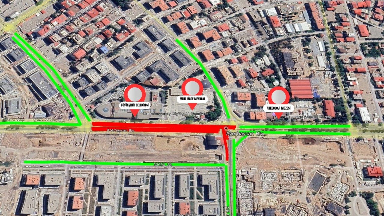 Azerbaycan Bulvarı’nda 24 Haziran–2 Temmuz Arasında Geçici Trafik Kapatması