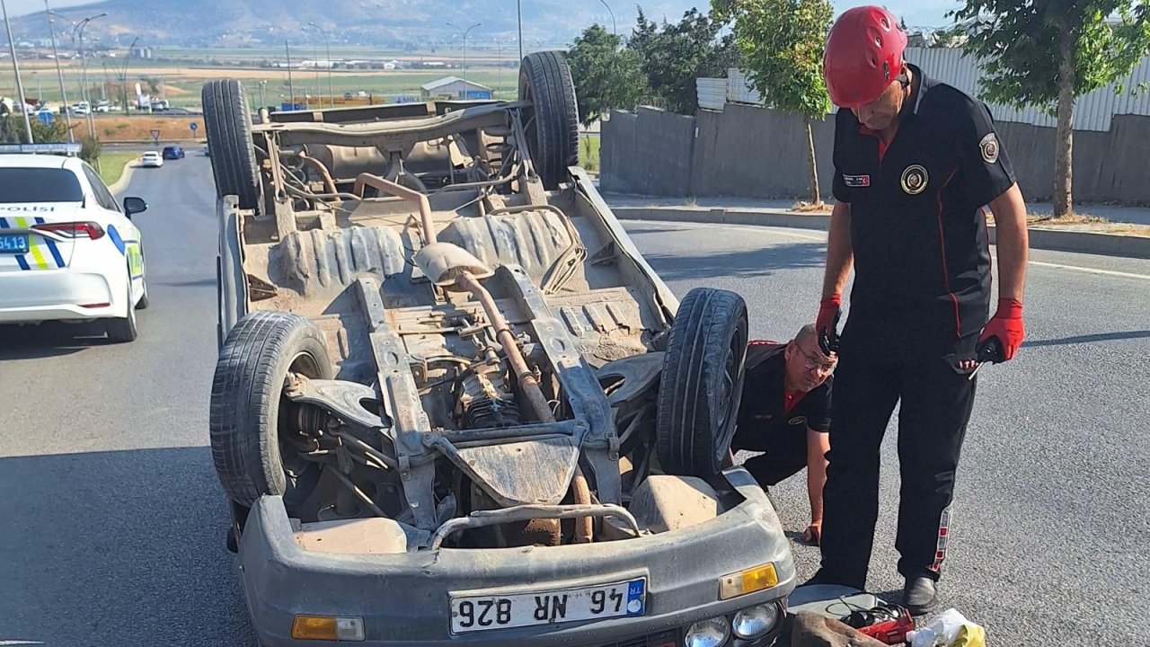 Kahramanmaraş’ta Otomobil Takla Attı: 2 Yaralı