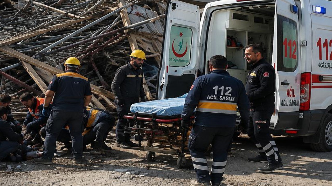 Kahramanmaraş’ta İnşaat İskelesi Çöktü