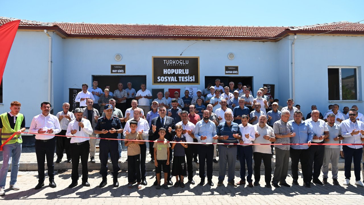 Türkoğlu'nda Hopurlu Mahallesi Taziye Evi ve Sosyal Tesisi Hizmete Açıldı
