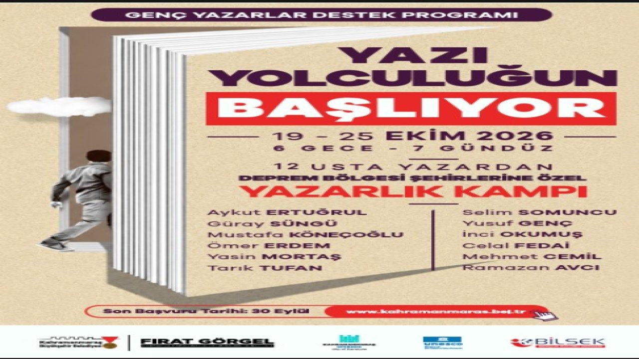 Deprem Bölgesinin Genç Yazarları Kahramanmaraş’ta Buluşuyor