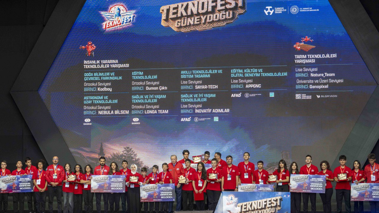 Genç mucitler TEKNOFEST Güneydoğu’da ödüllerine kavuştu
