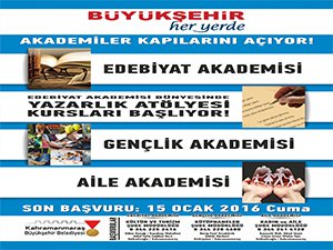 Büyükşehir’den yeni yılda yeni akademiler