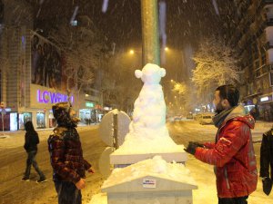 Kahramanmaraş'ta kar sevinci
