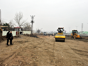 Büyükşehir'den yol dolgu çalışması
