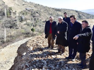 Vali Güvençer ile Başkan Erkoç inceleme gezisinde