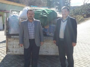Muhtarlar yardım kervanına katıldılar