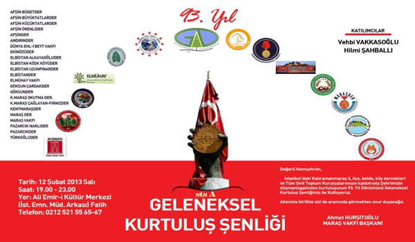 KAHRAMANMARAŞLILAR İSTANBUL DA ÇETE BAYRAMI KUTLAYACAKLAR