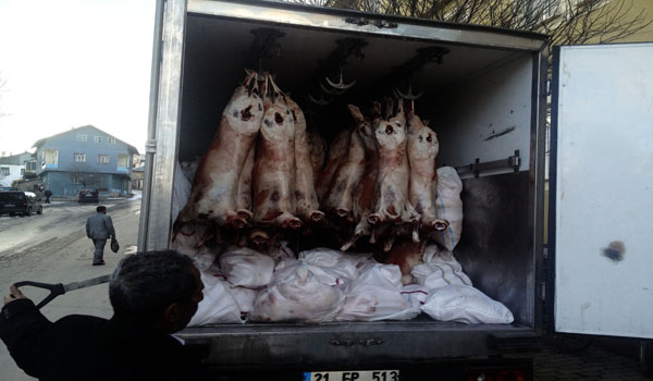 2 TON BOZUK ET ELE GEÇİRİLDİ