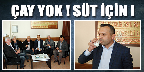 Çay yok süt için!