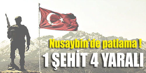 Nusaybin'de patlama! 1 şehit 4 yaralı