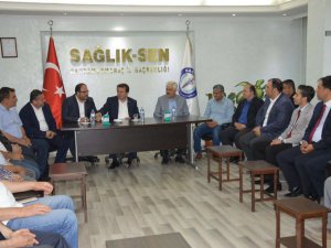 Başkan Erkoç’tan Sağlık-Sen’e ziyaret