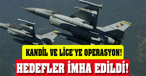 Kandil ve Lice kırsalına hava harekatı düzenlendi