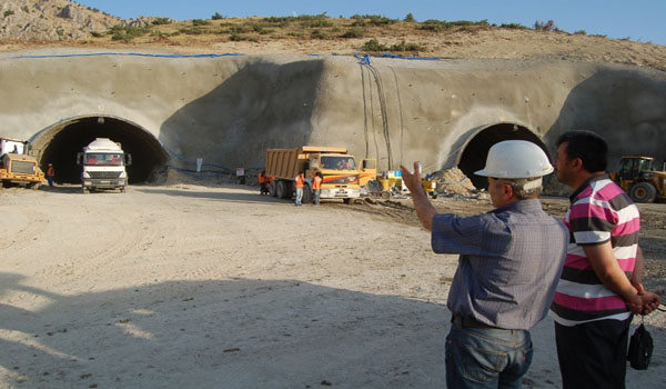 GÖKSUN TÜNELLERİ 3 BİN METREYE ULAŞTI