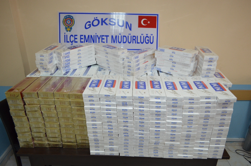 GÖKSUN'DA 5 BİN 500 PAKET KAÇAK SİGARA ELE GEÇİRİLDİ