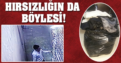 Pantolon çalan hırsız kameralara yakalandı
