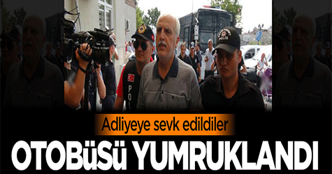 Otobüsü yumrukladılar