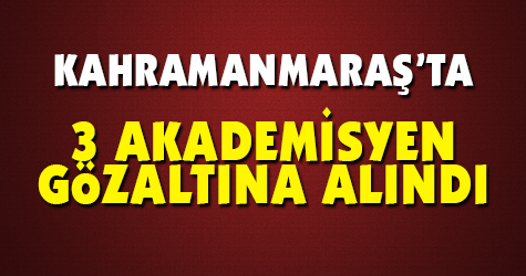 Kahramanmaraş'ta 30 akademisyen gözaltına alındı