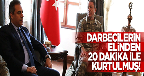 Hakan Fidan 20 dakika ile kurtulmuş