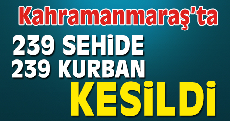 Kahramanmaraş'ta 239 şehide 239 kurban kesildi