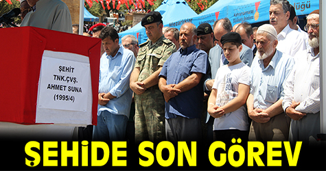 Şehidimize son görev...
