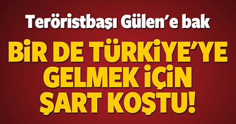 Teröristbaşına bak! Gelmek için bir de şart koştu