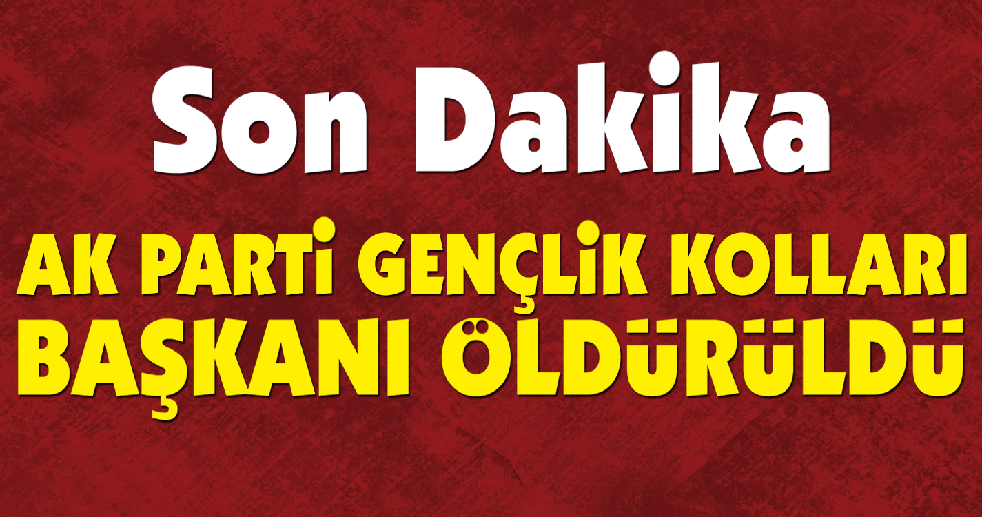 AK Parti Gençlik Kolları Başkanı öldürüldü