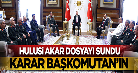 Org. Hulusi Akar Cumhurbaşkanı Erdoğan'a dosya sundu