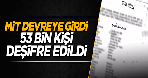 MİT 53 bin ismi tek tek tespit etti