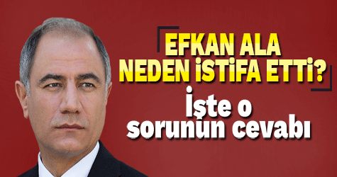 Efkan Ala neden istifa etti?